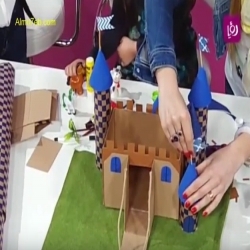 بالفيديو كيف نصنع قلعة من كرتون التواليت