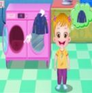 لعبة تنظيف الطفل لملابسه