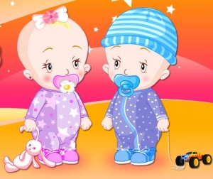 لعبة التوأم baby-twins