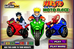 لعبة ناروتو وسباق الدراجات النارية naruto moto race 